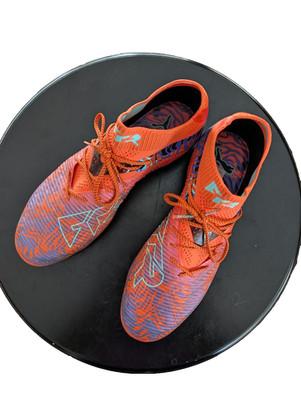 PUMA Future 8 Ultimate FG/AG Soccer Cleats - Orange/Amethyst, Size 10.5 Men