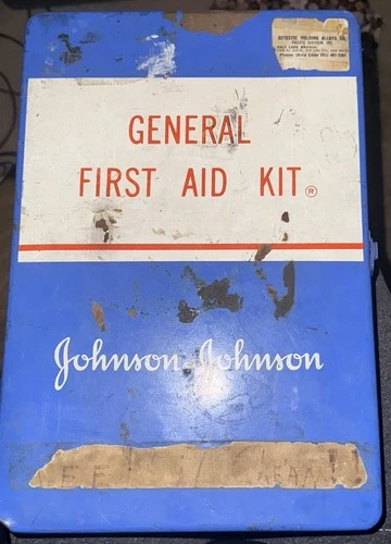 Vintage 1960s Johnson & Johnson General First Aid Kit – Industrial Decor