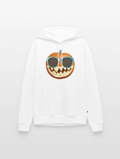 Orange Halloween Pumpkin Sunglasses Spooky Graphic Men's Premium Hoodie