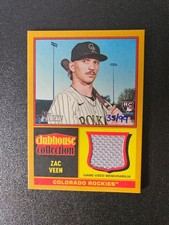 2025 TOPPS HERITAGE HIGH #'S ZAC VEEN RC #CCR-ZV GOLD BORDER PARALLEL #'D 33/99
