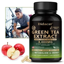 Green Tea + Green Coffee Supplement,Balance Weight,Energy Support,120 Caps