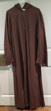 VINTAGE USED BROWN MONASTIC ALB W/HOOD R J TOOMEY AGE 18 LENGTH 60" SUPER NICE!