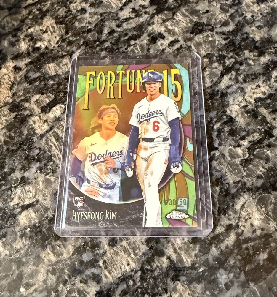 HYESEONG KIM 2025 Topps Chrome Update GOLD REFRACTOR /50 Fortune 15 Rookie RC