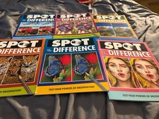 SPOT THE DIFFERENCE BOOK TEST YOUR POWERS OF OBSERVATIONS. 6 pack brand new 