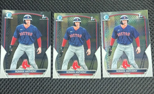 2023 1st Bowman Chrome Prospects #BCP-71 Roman Anthony (RC) 3 Card Lot