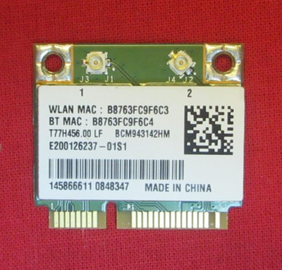BROADCOM WLAN WIFI CARD B8763FC9F6C3