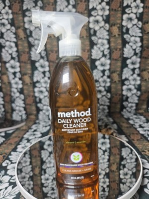 Method Daily Wood Cleaner Almond Scent Spray 828 ml Plant-Based Cleans Grease