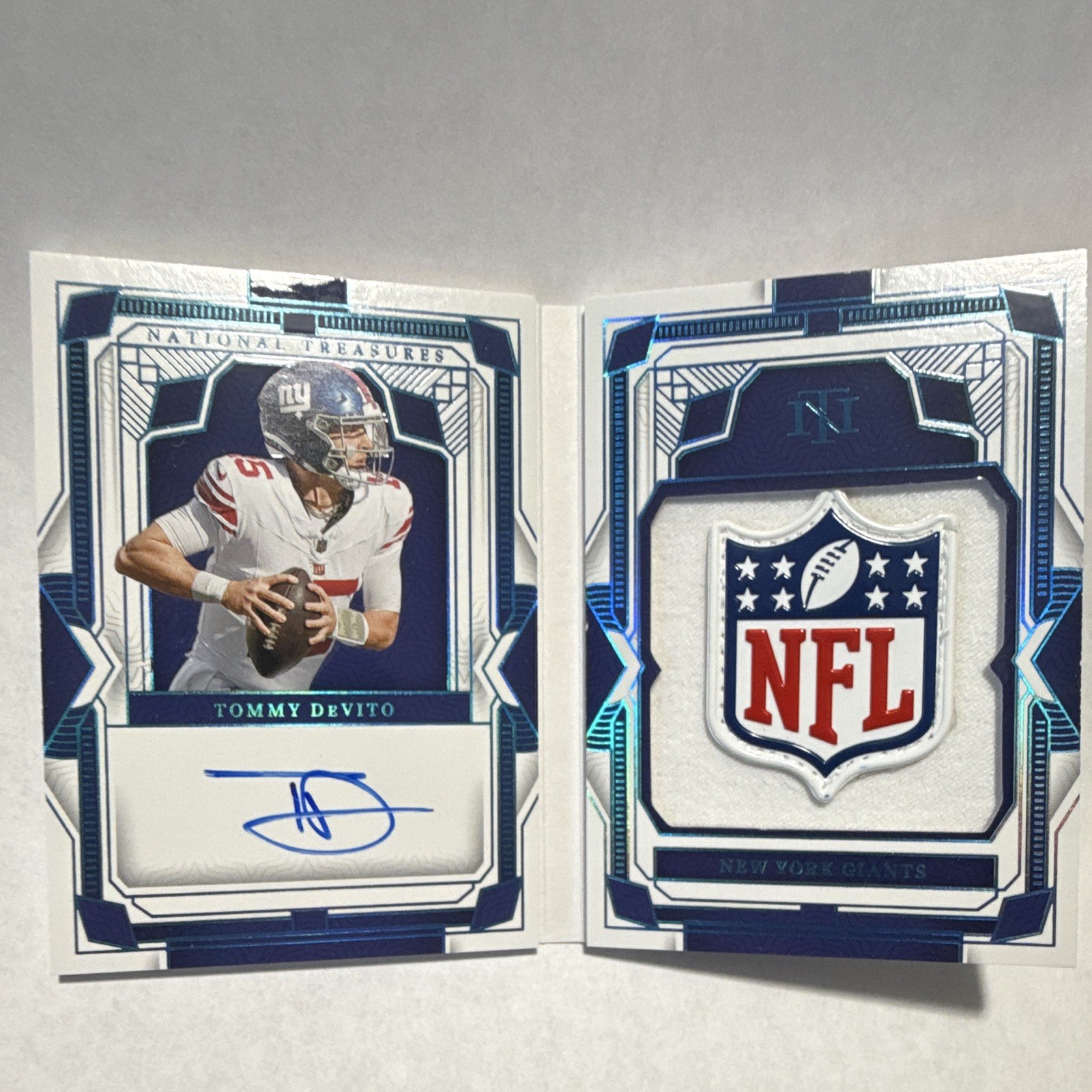 2023 Panini National Treasures - Rookie Signatures Booklet Tommy DeVito 1/1 view 1