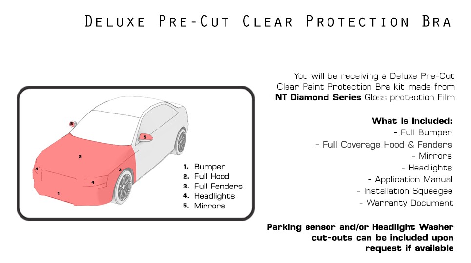 PreCut Paint Protection Film Clear Bra PPF for Acura NSX 1991-2001
