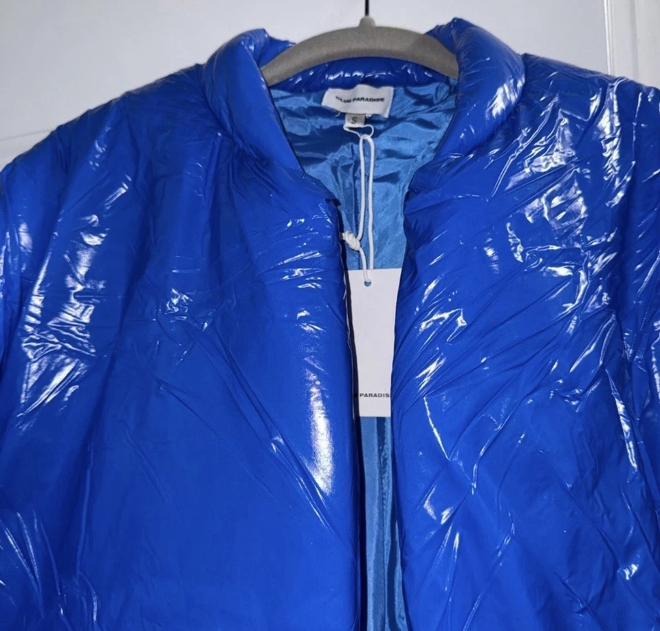 Chaqueta acolchada azul brillante unisex Club Paradise grande Foto 4 de 4