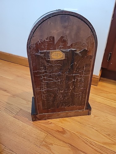 Antique Meiji Clock Co. Wood Mantle Clock - Made In Japan - AS-IS No Pendulum - Picture 8 of 12