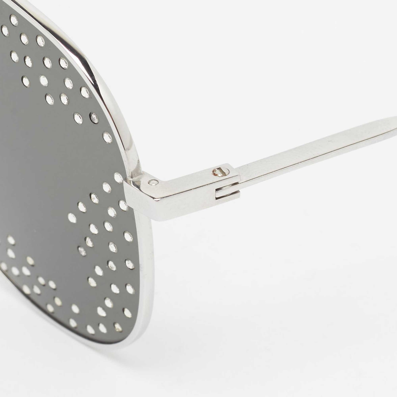 Occhiali da sole aviatore Saint Laurent Paris tono argento grigio SL193T cristallo