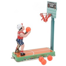 Clockwork Score Toy Basketball Player Toy Vintage Tin Wind Up Toy MN GF