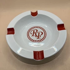 ROCKY PATEL Cigar Ashtray Vintage Red White 8” Large Ceramic Slots