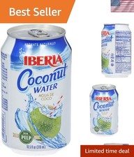 Authentic Coconut Water with Pulp - Convenient 10.5 Fl Oz Cans, 24 Pack