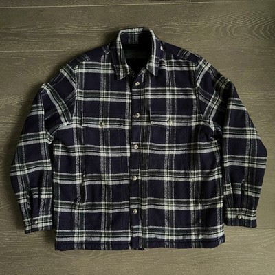 Chrome Hearts Work Dog Lined Flannel Button Up Jacket Size L