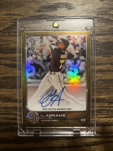 2022 Topps Chrome Ben Baller Edition C.J. Abrams rookie Gold Refractor /50 Auto