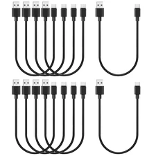 Short USB C Charger Cable 1Ft Bulk 10-Pack, USB to Type C Phone Charger Fast Cha