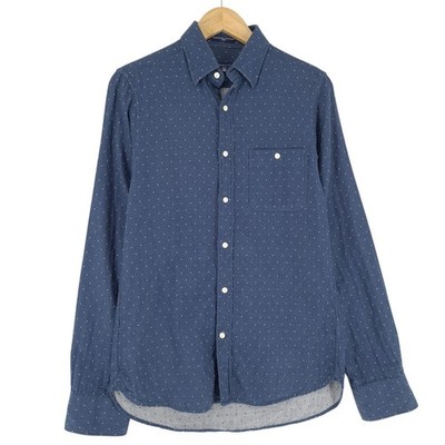 GANT Mens Button-Up Shirt Blue Skipper Double Face Oxford Slim Fit Cotton S