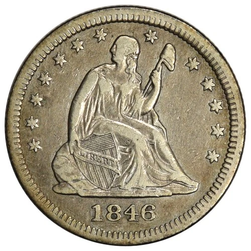 1846 SEATED LIBERTY QUARTER ~ NICE ORIGINAL XF!