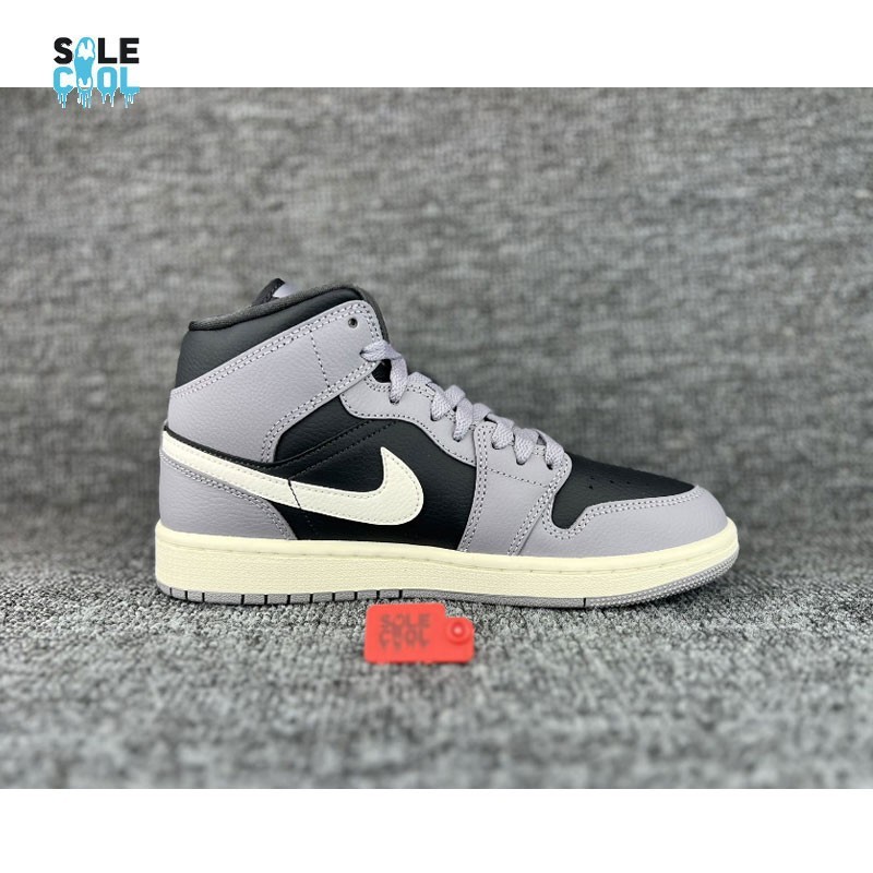 Nike Air Jordan 1 AJ1 Mid Cement Grey Sail Anthracite White