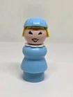 Vintage Fisher Price little people blue tall stewardess/woman - Airport/Jetport
