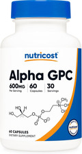 Alpha GPC 600Mg, 60 Vegetarian Capsules - Non-Gmo and Gluten Free, 300Mg per Cap