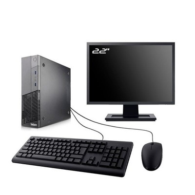 PC Lenovo M93p SFF Schwarz 22'' i3-4130 32GB RAM SSD 240GB W11 WiFi