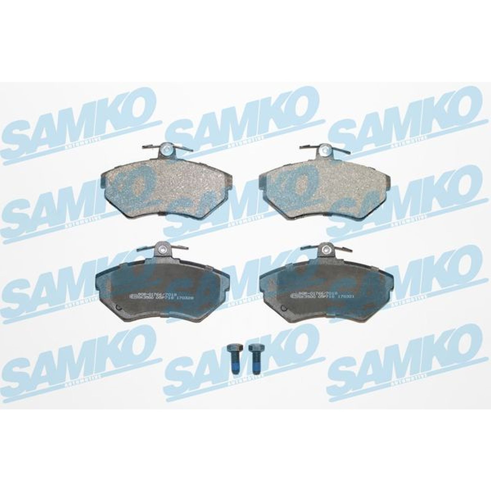 1x ORIGINAL® SAMKO Bremsbelagsatz, Scheibenbremse Vorne für VW POLO III POLO