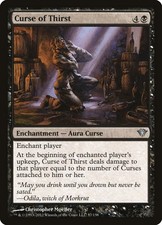 Curse of Thirst Uncommon Dark Ascension Magic: The Gathering Near Mint
