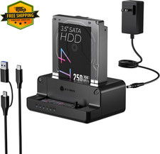 NVMe SATA SSD HDD Docking Station USB C 10Gbps Dual Bay Offline Clone