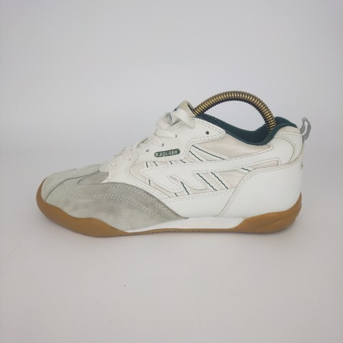 Hi Tec Squash Classic Schuhe UK4 EU37 Weiß Kinder Low Turnschuhe Wildleder Turnschuhe