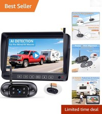 Wireless RV Backup Camera 7 Inch 1080P Trailer Furrion Compatible Night Vision