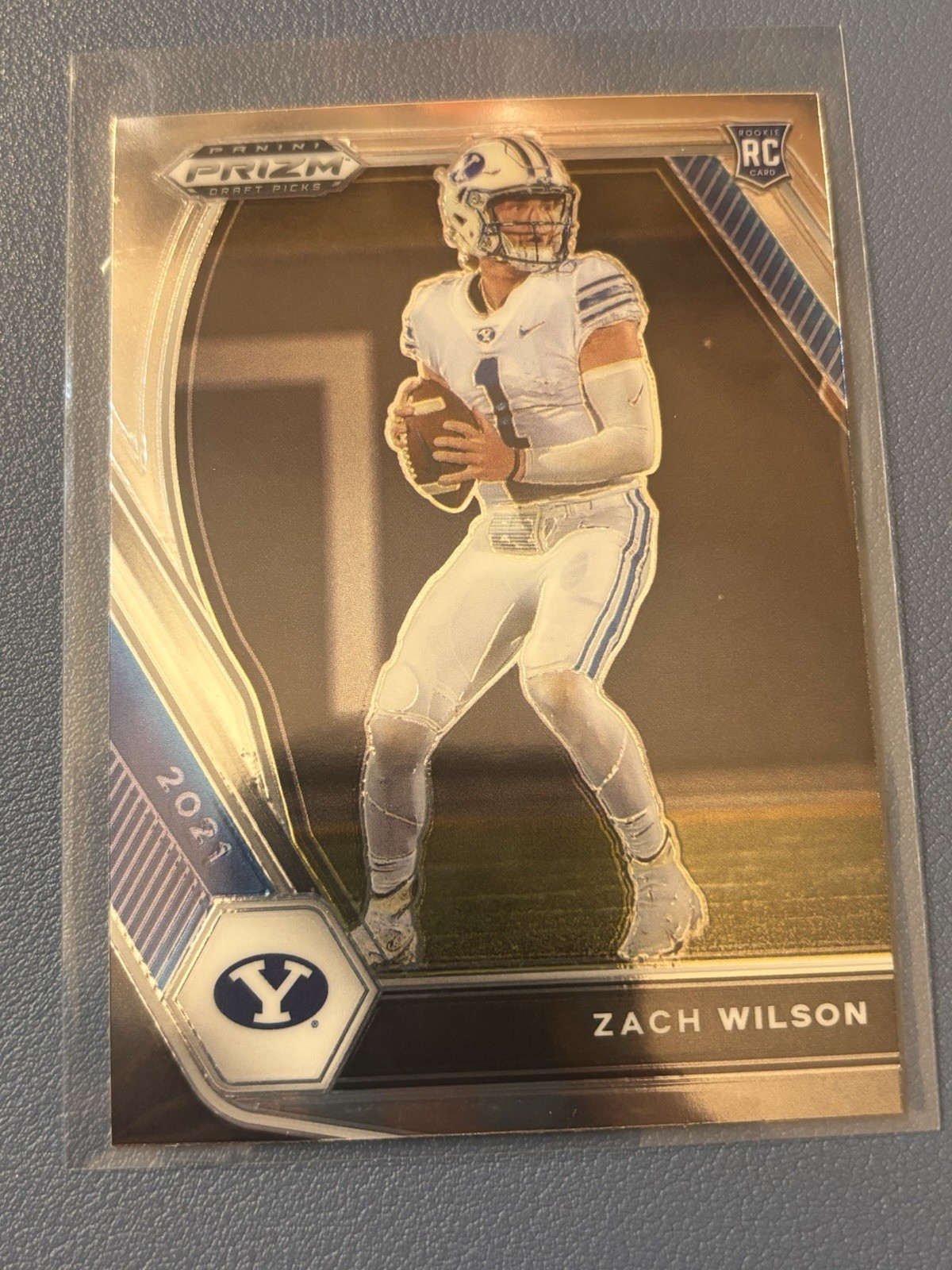 2021 Panini Prizm Draft Picks Zach Wilson BYU Cougars Rookie Base #105