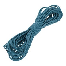 19.7 Yard 3mm Round Leather Cord Lacing String for DIY Crafts, Lake Blue