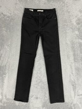 Levi's 724 High Rise Straight Jeans Denim Womens 27x32 Black Premium 18883-0006