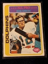 1978 Topps Football - #120 Bob Griese - Miami Dolphins VG-EX Condition 