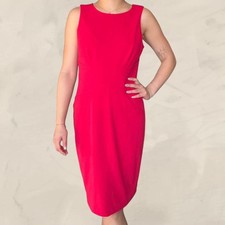 vince camuto red sheath cocktail sleeveless dress size 8