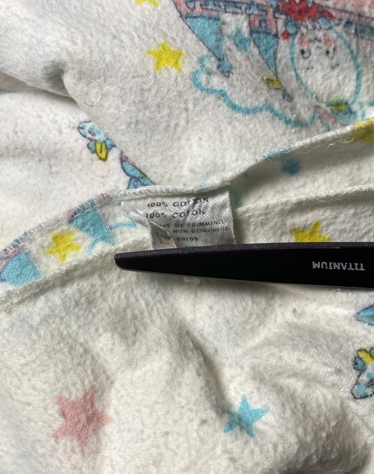 Винтажное Детское Одеяло Шалтай Болтай Звезды Замок Прием Фланели Хлопок 2 шт. - Изображение 3 из 4