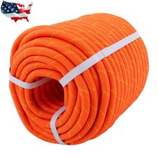 1/2" 125' Double Braid Polyester Arborist Bull Rope Pulling Rigging Line 8400lbs