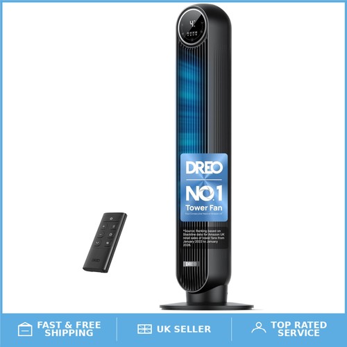 Bladeless Electric Tower Fan - Remote Control, 90° Oscillation, Modern Style