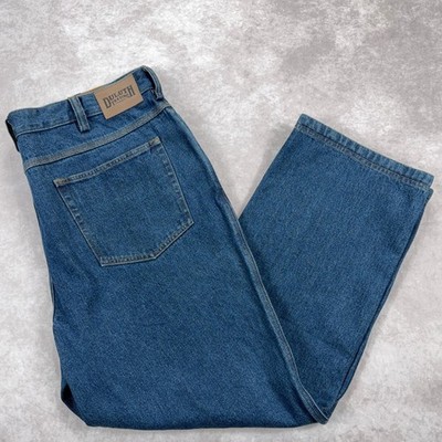 Duluth Trading Co Fire Hose Lined Denim Work Jeans 42x30 Blue Cotton Canvas