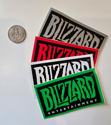 Blizzard Entertainment Sticker | Lot of 4 | 2.25'' x 3.75'' | Rare