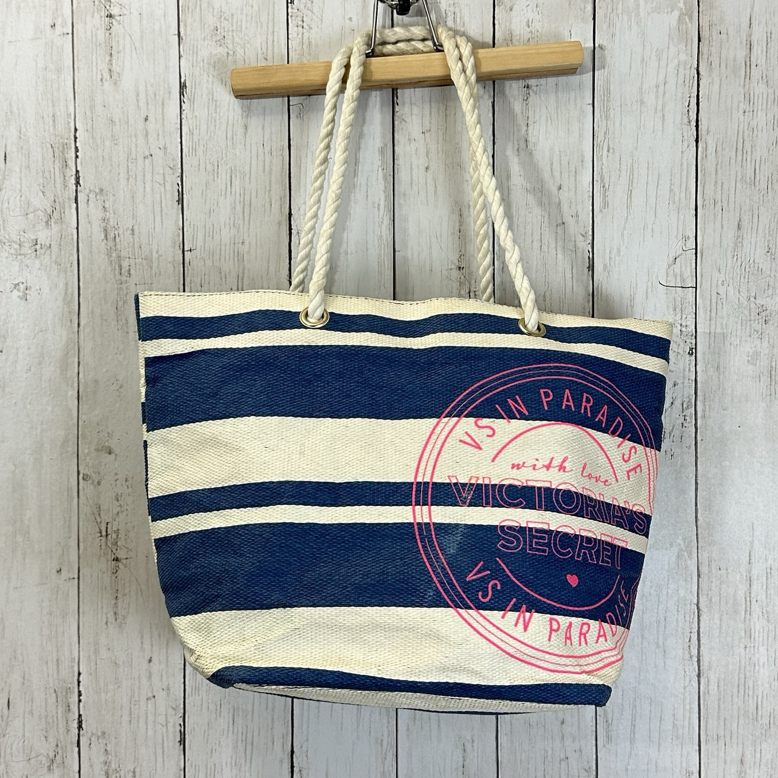 Victoria's Secret Navy Nautical Tote Beach Bag for Women