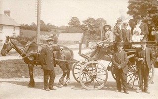 early RP POSTCARD Horse Drawn Cart Barry area Glamorganshire Wales