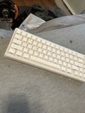 White Gaming Keyboard & Mouse Bundle, USB/Wir...