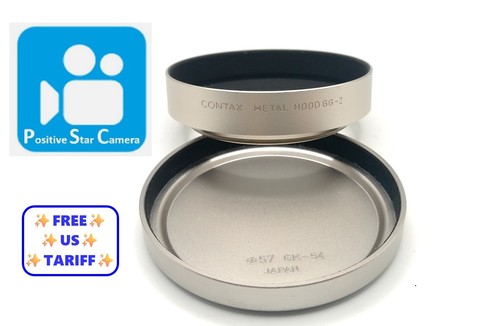 🎦👀🌟Near MINT🌟 Contax GK-54 Front Lens Cap w/ Metal Hood GG-2 From JAPAN
