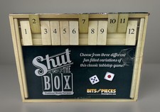 Shut The Box Dice Game - COMPLETE - Bits Pieces - 43392 New In Box G6