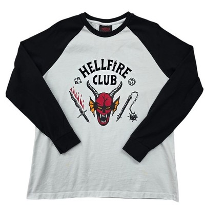 Netflix Stranger Things Hellfire Club White/Black Long Sleeve M