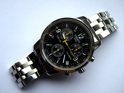 HAU: TISSOT PRC 200 CHRONOGRAPH, ETA Quarz, Edelstahl, Swiss Made, gebraucht,